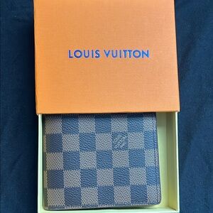 Louis Vuitton Checkered Wallet in Black and Gray